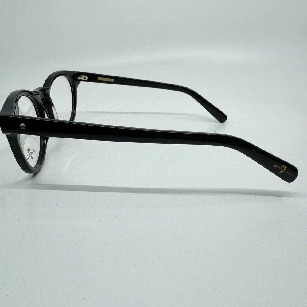 7 For All Mankind Model 7906 50-19-140 Eyeglasses Frame‎ Black Round H9703